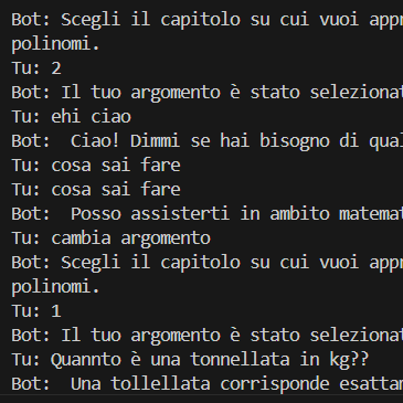 Chatbot Matematico