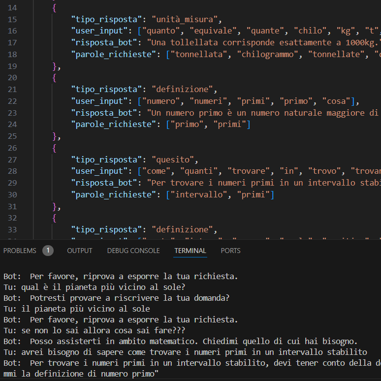 Chatbot Matematico